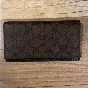 Authentic coach check book cover